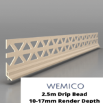 Wemico D15 PVC Bellcast Drip Bead 2.5m 15mm Ivory