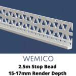 Wemico R15 PVC Stop Bead 2.5m 15mm White
