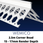 Wemico C15 PVC Corner Bead 2.5m 15mm White