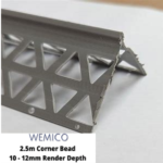 Wemico C10 PVC Corner Bead 2.5m 10mm Grey