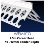 Wemico C10 PVC Corner Bead 2.5m 10mm White