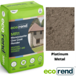 Ecorend MR1 One Coat Render Platinum Metal Top Coat Pallet Deal 40x 25kg