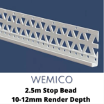 Wemico R10 PVC Stop Bead Bead 2.5m 10mm White