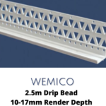 Wemico D15 PVC Bellcast Drip Bead 2.5m 15mm White