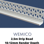 Wemico D10 PVC Bellcast Drip Bead 2.5m 10mm White