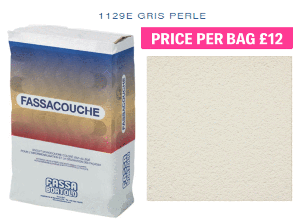 Fassa Bortolo Fassacouche Gris Perle 1129E Top Coat Pallet Deal 48x 25kg