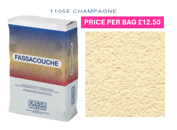 Fassa Bortolo Fassacouche Champayne 1105E Top Coat Pallet Deal 48x 25kg