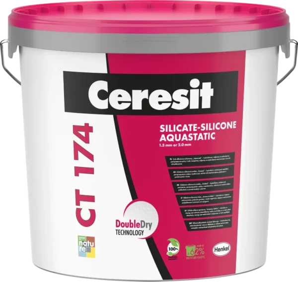 Ceresit CT174 1.5mm Silcate Silicone Aquastatic 25kg- All Colours