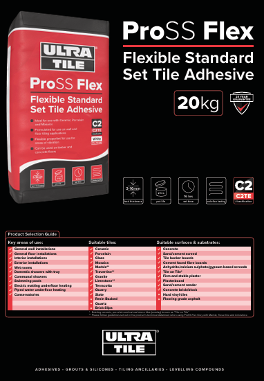 Ultra Tile Pro SS Flex Tile Adhesive All Colours - Pallet Deal 54x 20kg - Image 2